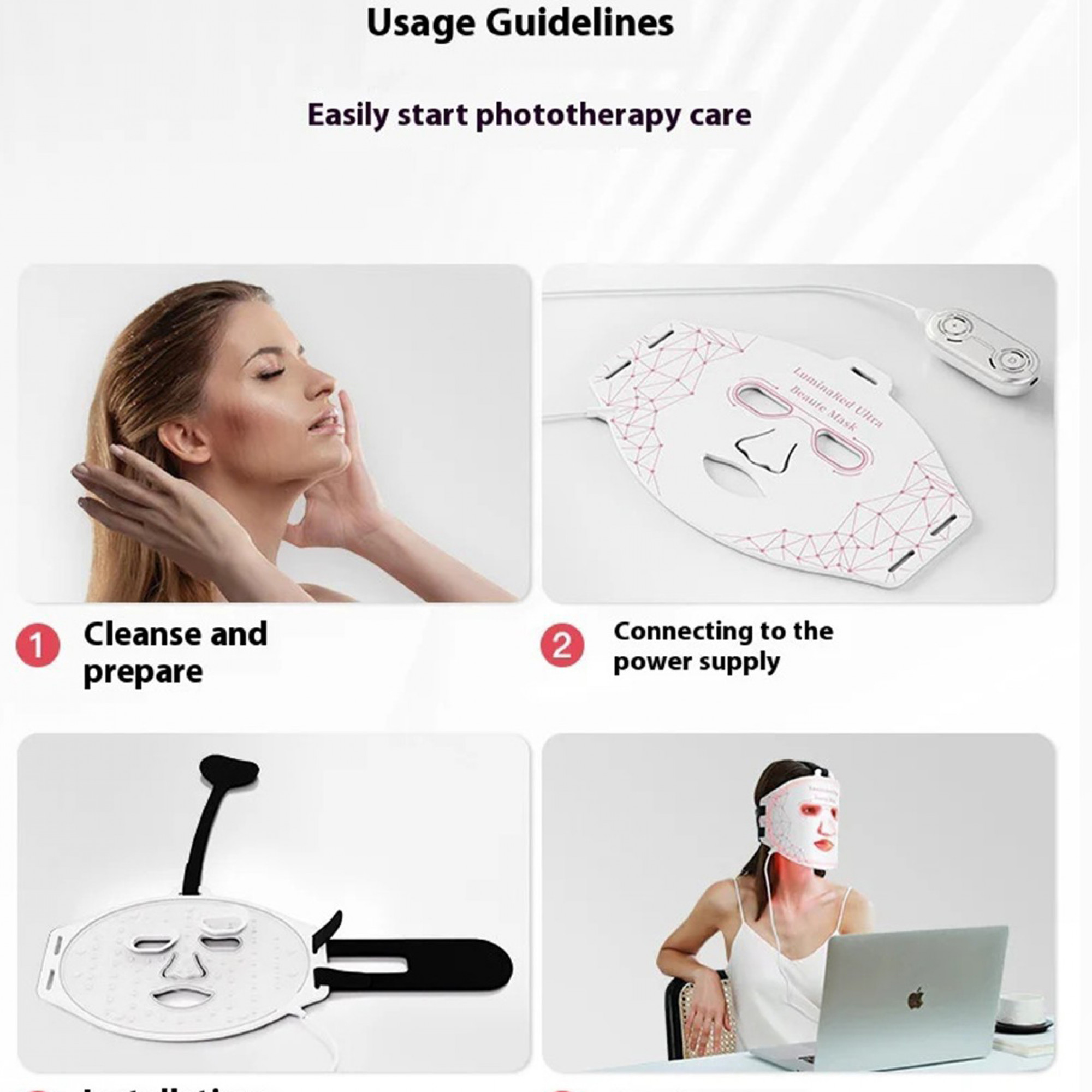 Маска для омолодження EELHOE LED Red Light Therapy Mask